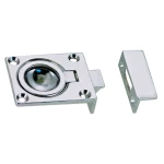 Puxador Retangular c/ Trinco - 57 x 35 mm - Zinco Cromado