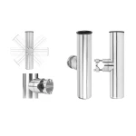 Porta Canas Inox para varandim 25 a 32mm - orientável varias posições