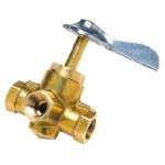 Válvula de Bronze – 3 Vias – Ø10mm