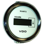 Conta Horas LCD - Ø52mm - Branco e Cromado