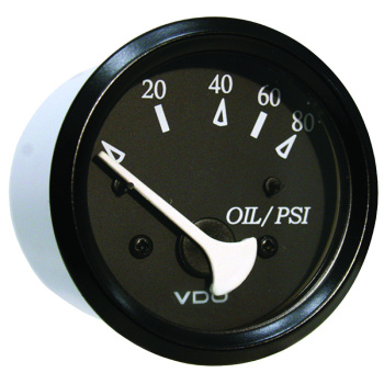 Indicador de Óleo - Ø52mm - Preto - Seachoice