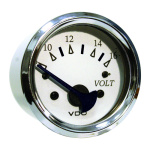 Voltímetro - Ø52mm - Cromado/Branco