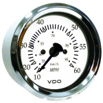 Conta Rotações - Ø85mm - Cromado/Branco - 6000 RPM