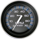 Conta Rotações Série "Coral" - Ø102mm -Preto/Azul - 7000 RPM