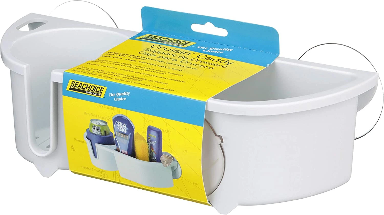 Organizador de Cabine c/ Ventosas - Branco