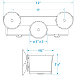 Organizador de Cabine c/ Ventosas – Branco