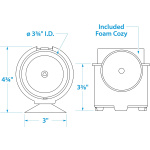 Porta Bebidas Grande c/ Ventosa – Branco