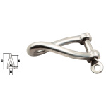 Manilha Longa Torcida em Inox 316