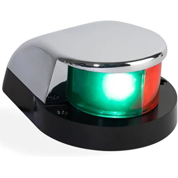 Luz de navegação bicolor em ABS cromado, 5W/ 12V