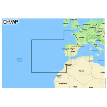 Carta C-MAP Discover – Portugal, Baía da Biscaia e Noroeste de África