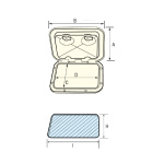 Escotilha CLASSIC c/ Tampa Removível – Branca – 275x375mm