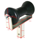 Rolete Central de Quilha c/ Suporte – Tubo 40x40mm