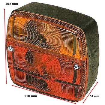 Farolim Traseiro Universal c/ 4 Funções - 110x102mm