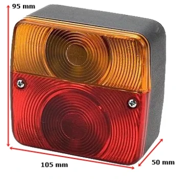 Farolim Traseiro Universal c/ 4 Funções - 105x95mm