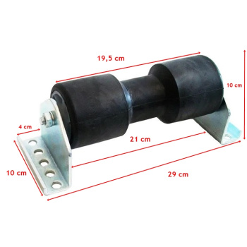 Rolete Central de Quilha c/ Alças de Fixação - 195 x 100 mm