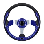 Volante Desportivo em Alumínio – Azul e Preto – Ø350mm