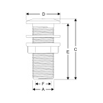 Passa-casco c/ Anilha – Plástico – Branco