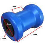 Rolete Central Pequeno em Plástico – Preto – 130x90mm