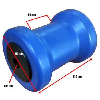 Rolete Central Pequeno em Plástico - Preto - 130x90mm