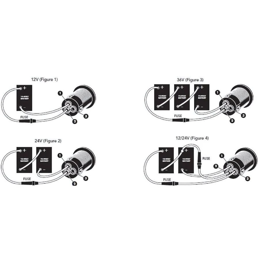 Base + Ficha p/ Motores Elétricos - Máx. 36V - 40A - Marinco
