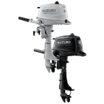Motor fora borda Suzuki 4 Tempos DF6AS preto (coluna curta)