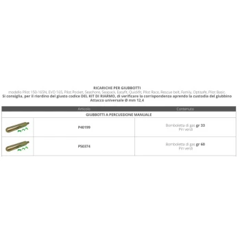 MANUAL PERCUSSION JACKETS REFILL