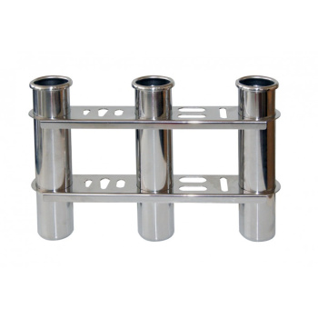 WALL MOUNTED STAINLESS STEEL ROD HOLDER