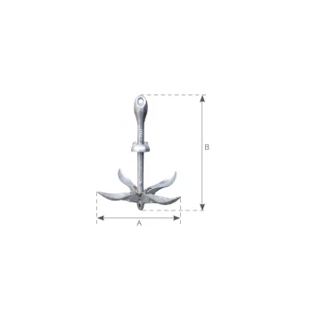 GALVANISED GRAPNEL ANCHOR