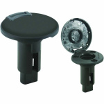 Base p/ Luzes de Matros - 2 Pinos - Preto - Attwood
