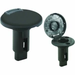 Base p/ Luzes de Matros - 2 Pinos - Preto - Attwood