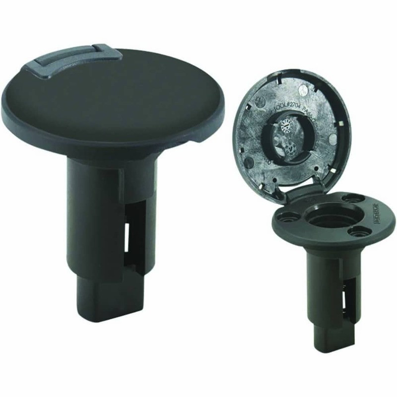 Base p/ Luzes de Matros - 2 Pinos - Preto - Attwood Base p/ Luzes de Matros - 2 Pinos - Preto - Attwood
