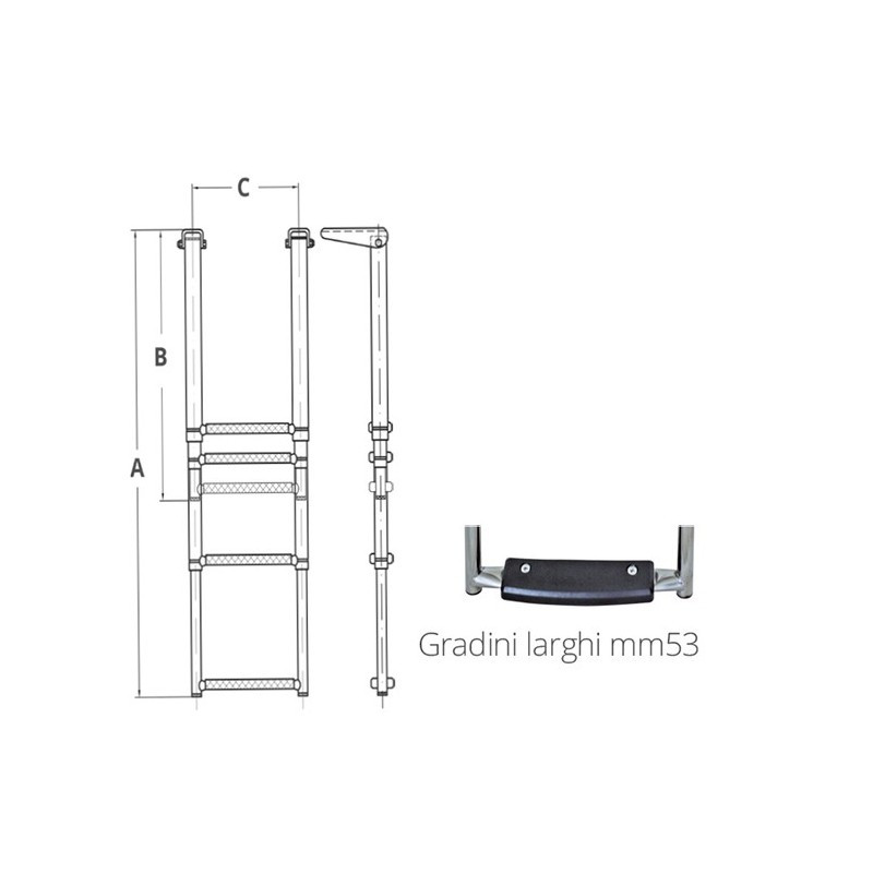 TELESCOPIC LADDER WITH LARGE WAYS TELESCOPIC LADDER WITH LARGE WAYS