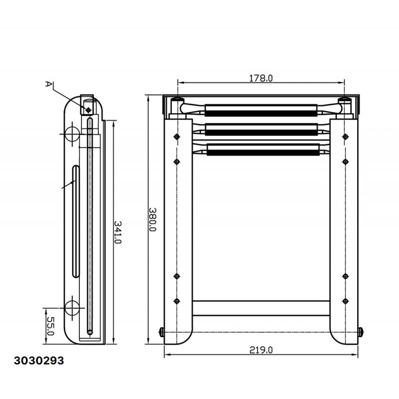 STAINLESS STEEL TELESCOPIC LADDER
