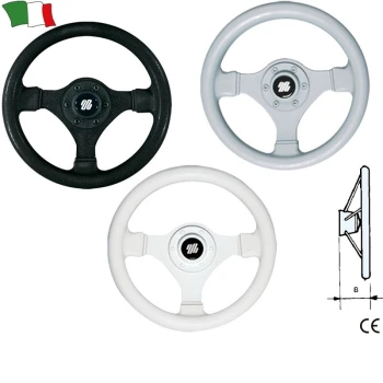 Volante termoplastico Diâmetro 28cm, prof. 8,5cm, preto