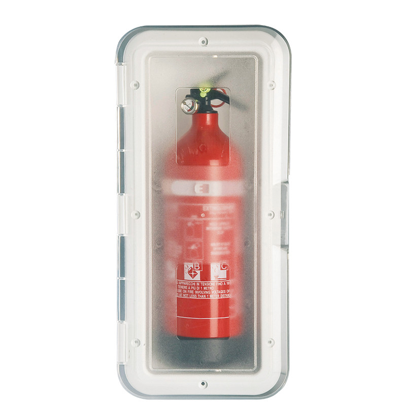 Caixa p/ Extintor 1Kg c/ Tampa Transparente - Branco Caixa p/ Extintor 1Kg c/ Tampa Transparente - Branco