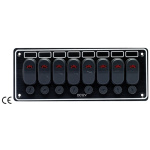 Painel Elétrico de 8 Interruptores - 240x95mm - 7x15A + 1x5A - 12V
