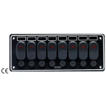 Painel Elétrico de 8 Interruptores - 240x95mm - 7x15A + 1x5A - 12V