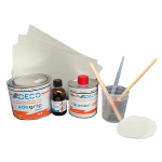 KIT de Reparação Ultra Profissional p/ Barcos Pneumáticos - PVC - Cinza