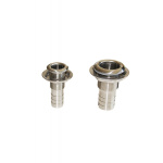 STAINLESS STEEL THROUGH HULL WITH HOSE CONNECTION