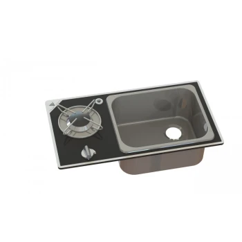 GLASS HOB 1 BURNER AND SINK