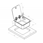 SINK WITH GLASS COVER