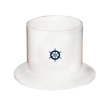 COUPLE OF WHITE PVC GLASS OR CAN HOLDERS