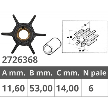 YAMAHA / SELVA 4T 6-8 HP IMPELLER