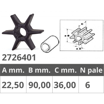 IMPELLER FOR YAMAHA OR.REF.6CE-44352-00