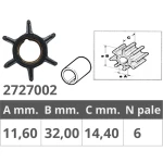 MERCURY 2T IMPELLER FROM 4 TO 9 HP