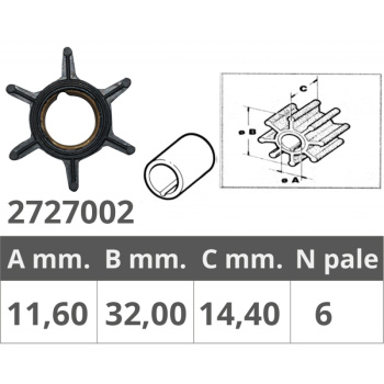 MERCURY 2T IMPELLER FROM 4 TO 9 HP