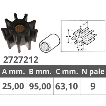 ORIGINAL JABSCO IMPELLER 836-0001-0003
