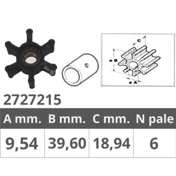 ORIGINAL JABSCO IMPELLER 4528-0001-0003