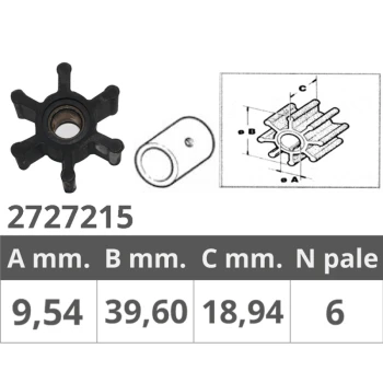 ORIGINAL JABSCO IMPELLER 4528-0001-0003