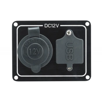 PANEL WITH CIGARETTE LIGHTER AND USB SOCKET